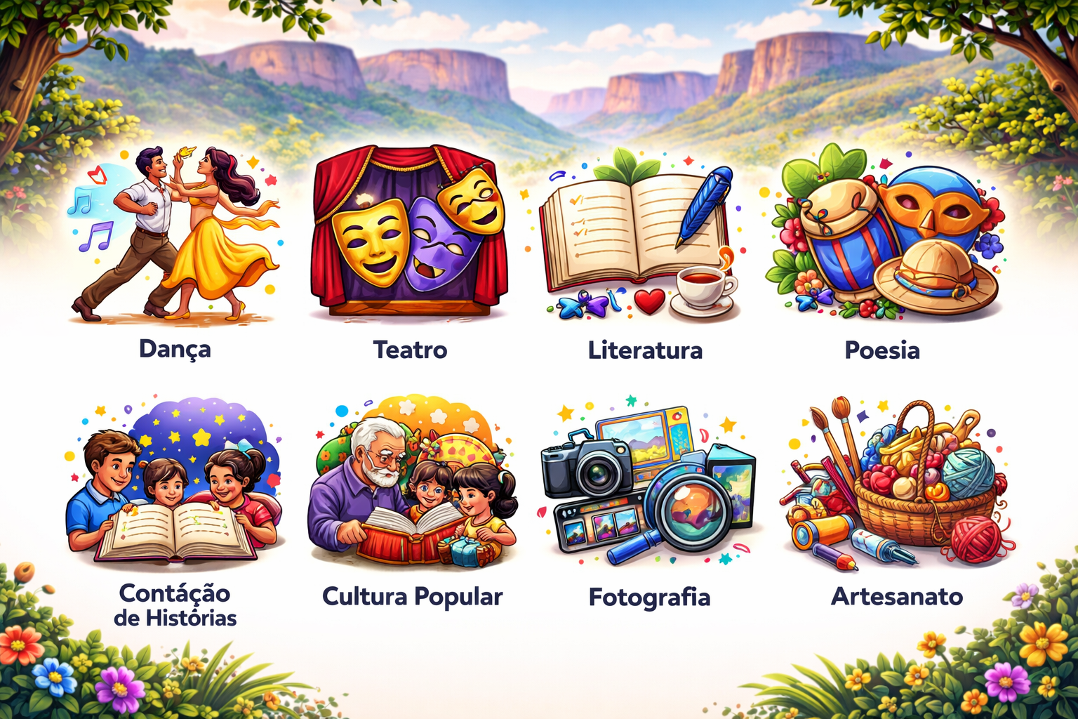 Mulher pintando diferentes formas de arte